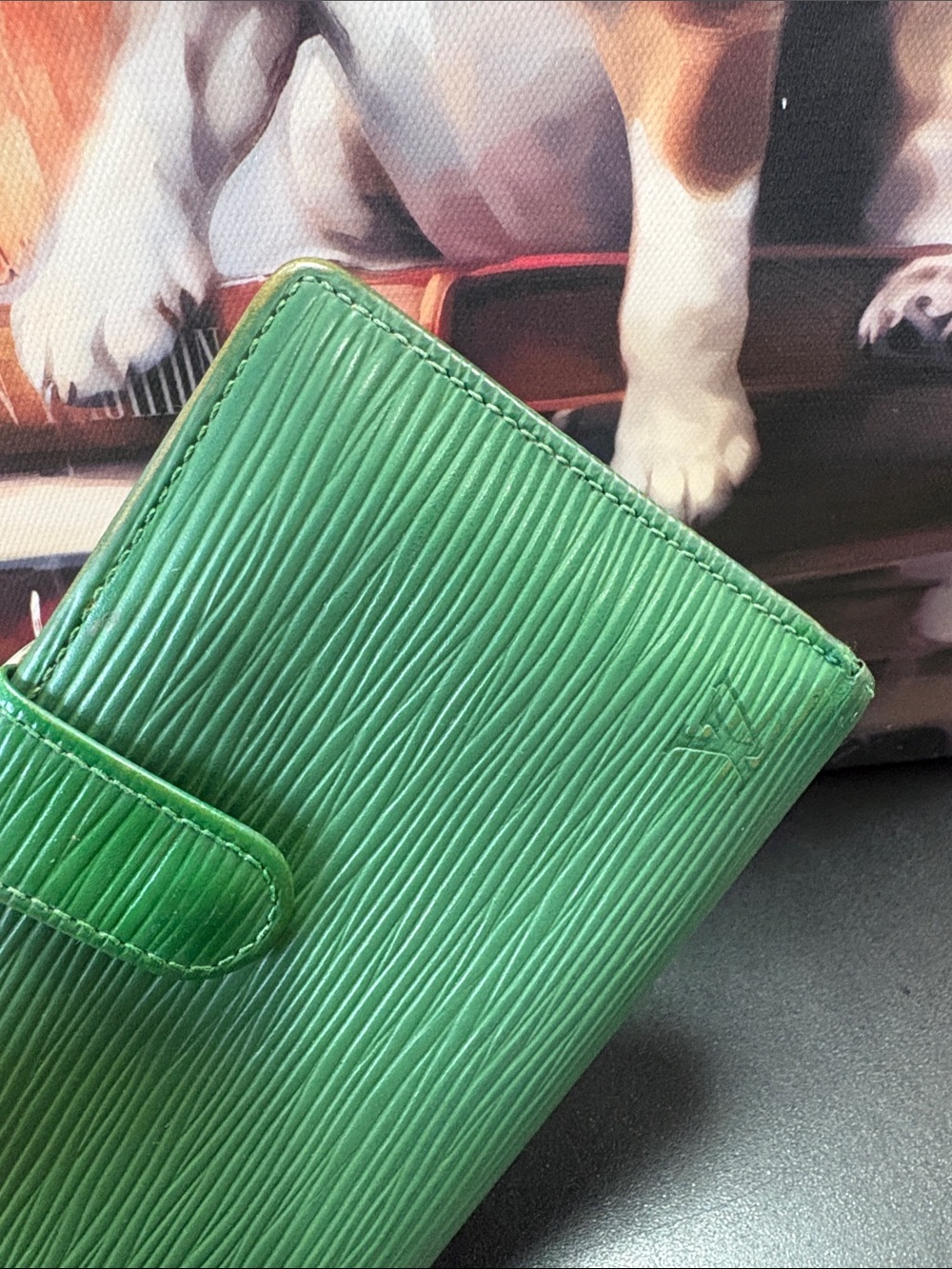 Louis Vuitton *Green 💚Epi Leather kiss lock Compact Wallet - Picture 9 of 13